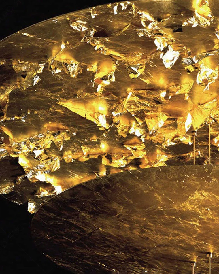WOMO Gold Disc Pendant Light-WM2476 - Image 3
