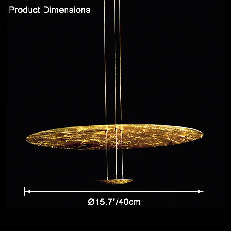WOMO Gold Disc Pendant Light-WM2476 - Image 6