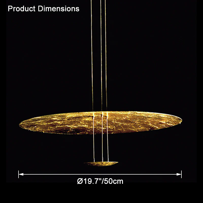 WOMO Gold Disc Pendant Light-WM2476 - Image 8