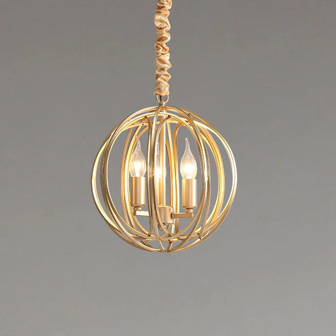 WOMO Gold Orb Cage Chandelier-WM2593 - Image 11