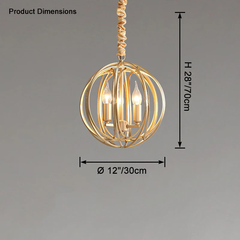 WOMO Gold Orb Cage Chandelier-WM2593 - Image 12