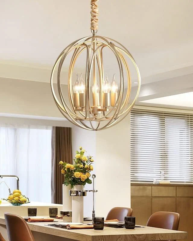 WOMO Gold Orb Cage Chandelier-WM2593 - Image 7