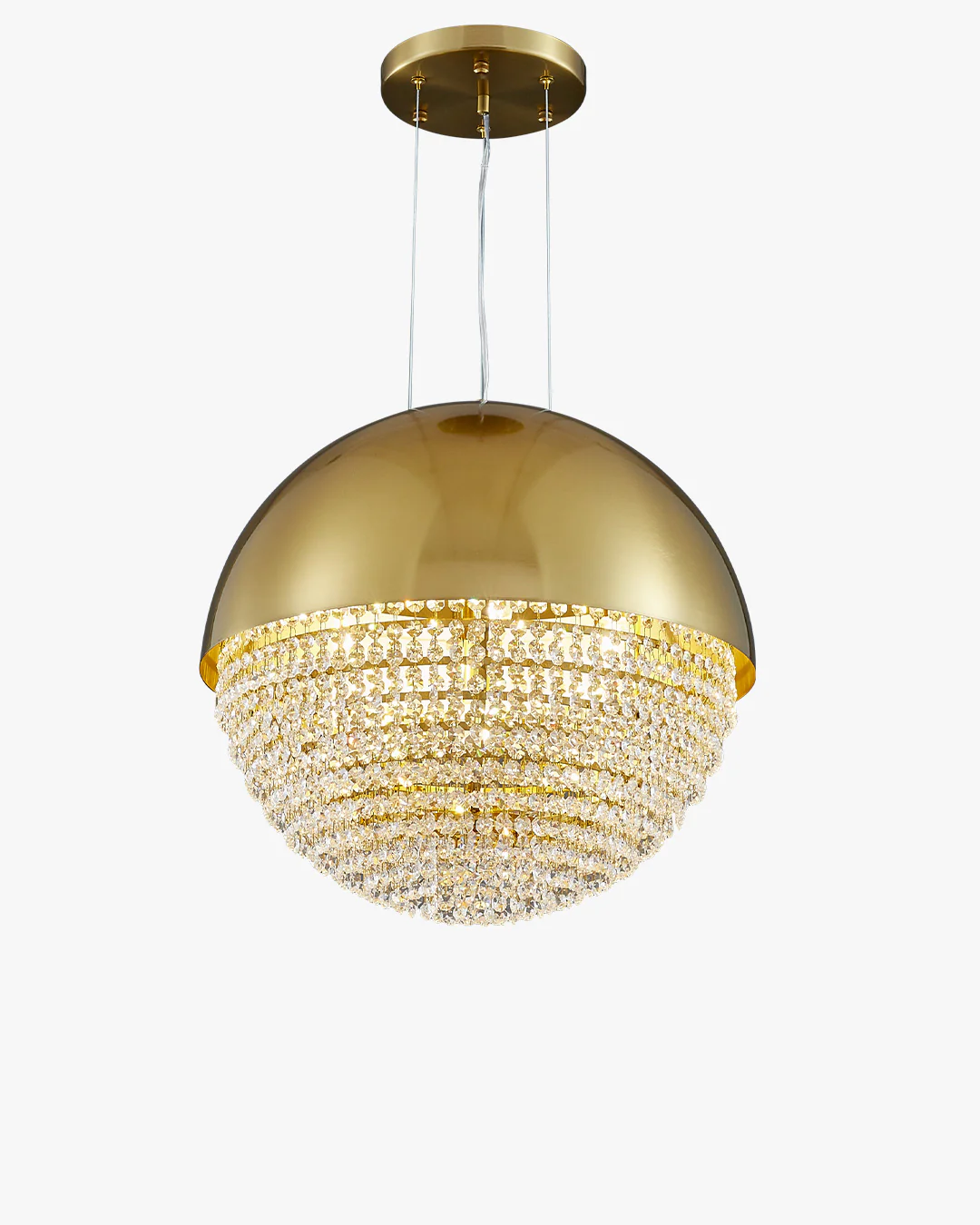 WOMO Gold Globe Crystal Pendant Light-WM2632 - Image 11