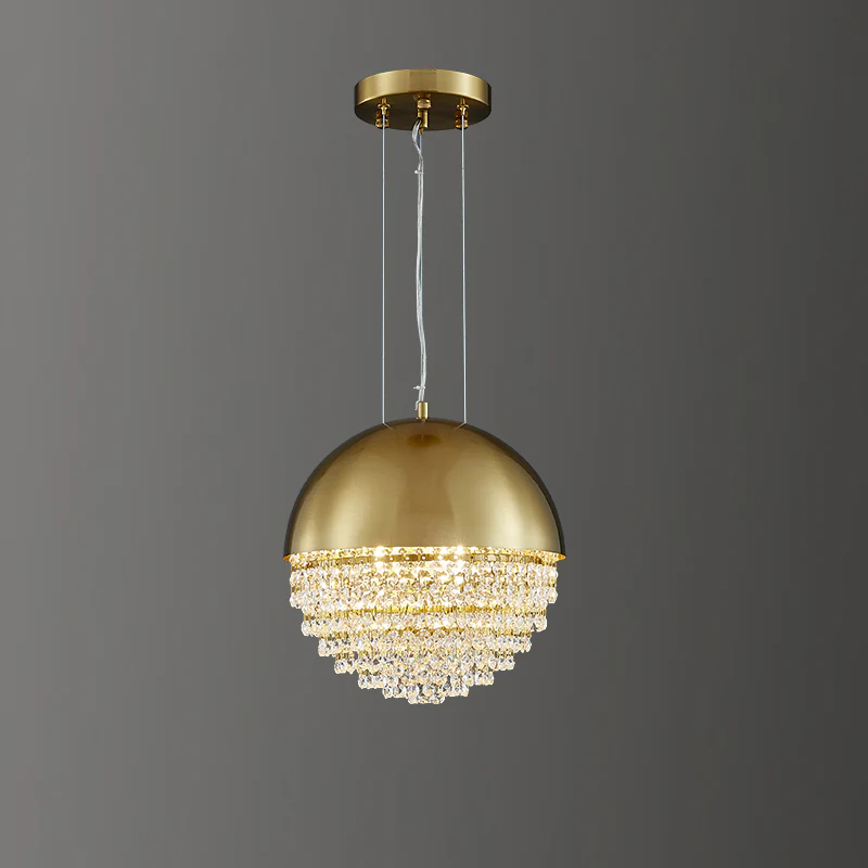 WOMO Gold Globe Crystal Pendant Light-WM2632 - Image 12