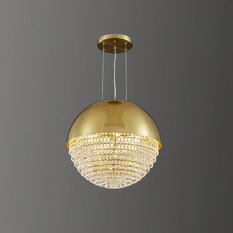 WOMO Gold Globe Crystal Pendant Light-WM2632 - Image 16