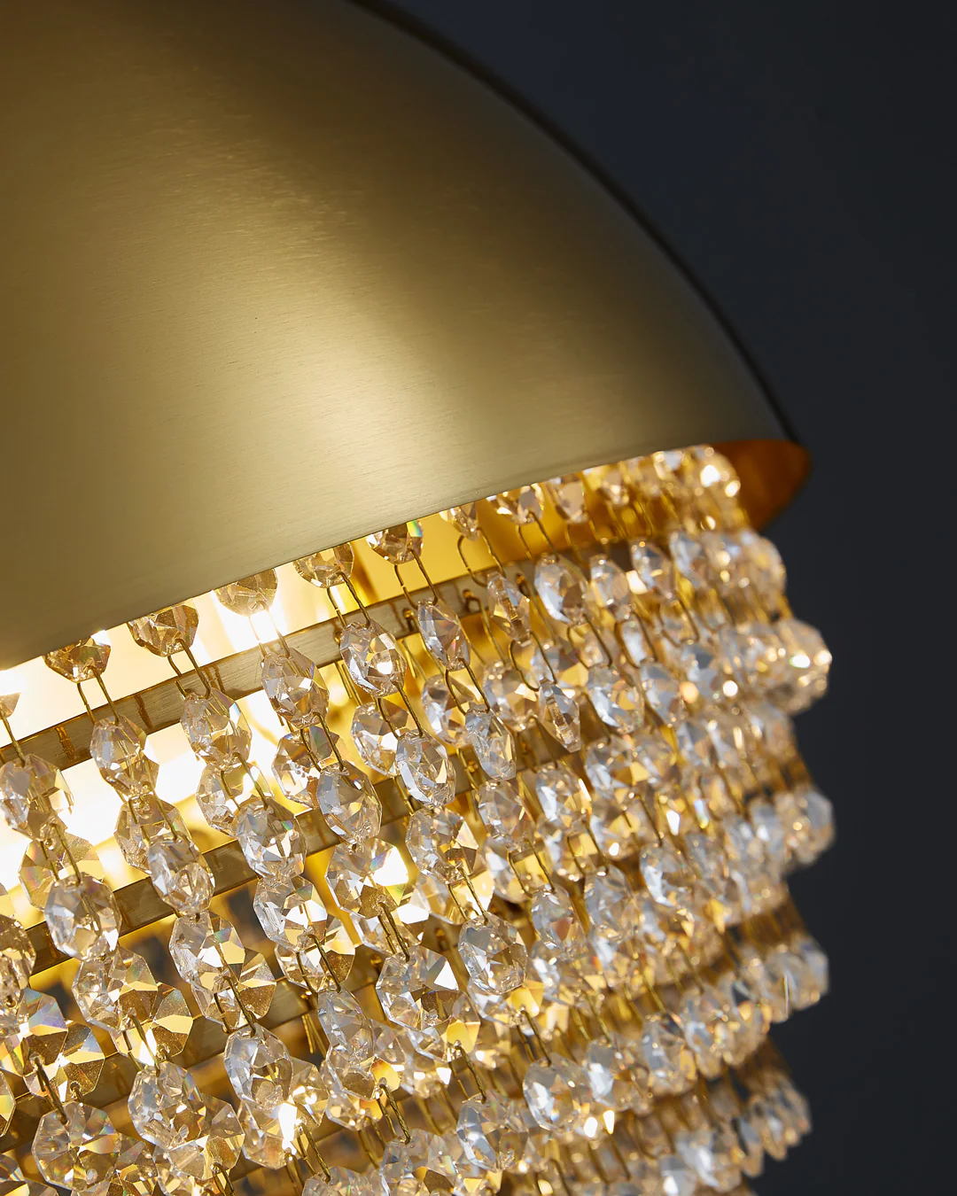 WOMO Gold Globe Crystal Pendant Light-WM2632 - Image 9