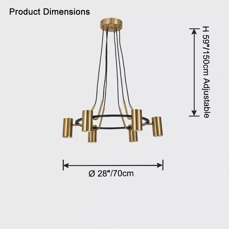 WOMO Gold Spotlight Chandelier-WM2698 - Image 12