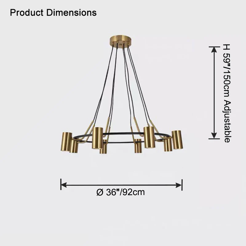 WOMO Gold Spotlight Chandelier-WM2698 - Image 14