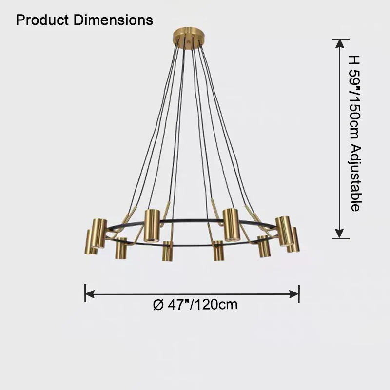 WOMO Gold Spotlight Chandelier-WM2698 - Image 16