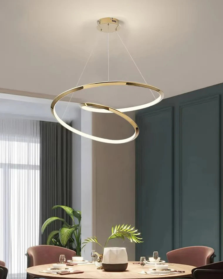 WOMO Gold Swirl Stainless Steel Chandelier-WM2708 - Image 2