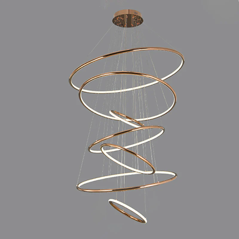 WOMO Gold Tiered Circular Chandelier-WM2758 - Image 15