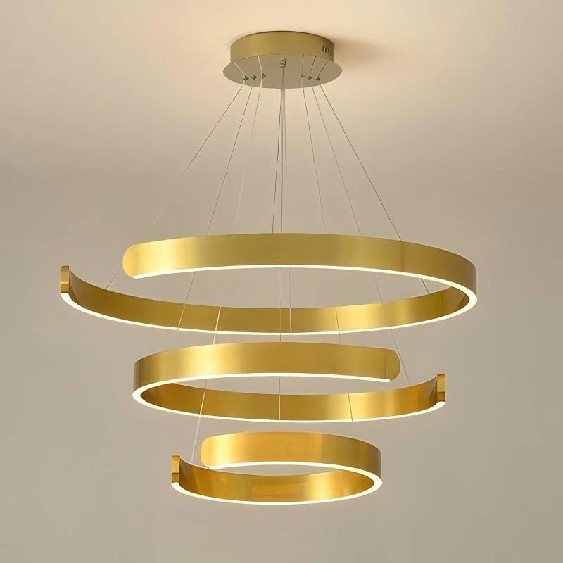 WOMO Gold Tiered Ring Chandelier-WM2916 - Image 16