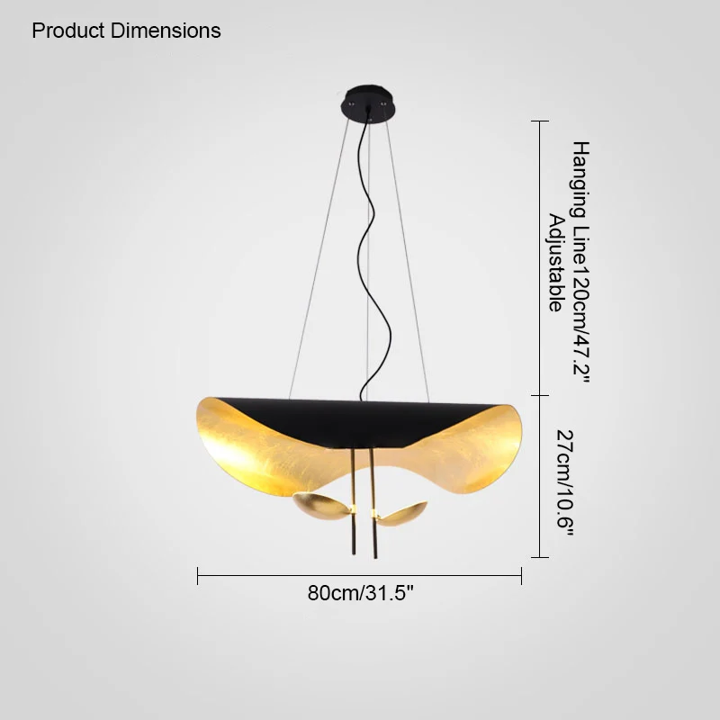WOMO Goldleaf Pendant Light-WM2088 - Image 37