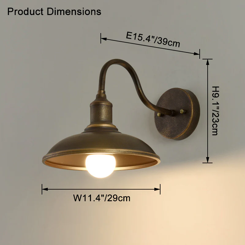 WOMO Gooseneck Barn Wall Lamp-WM9143 - Image 29