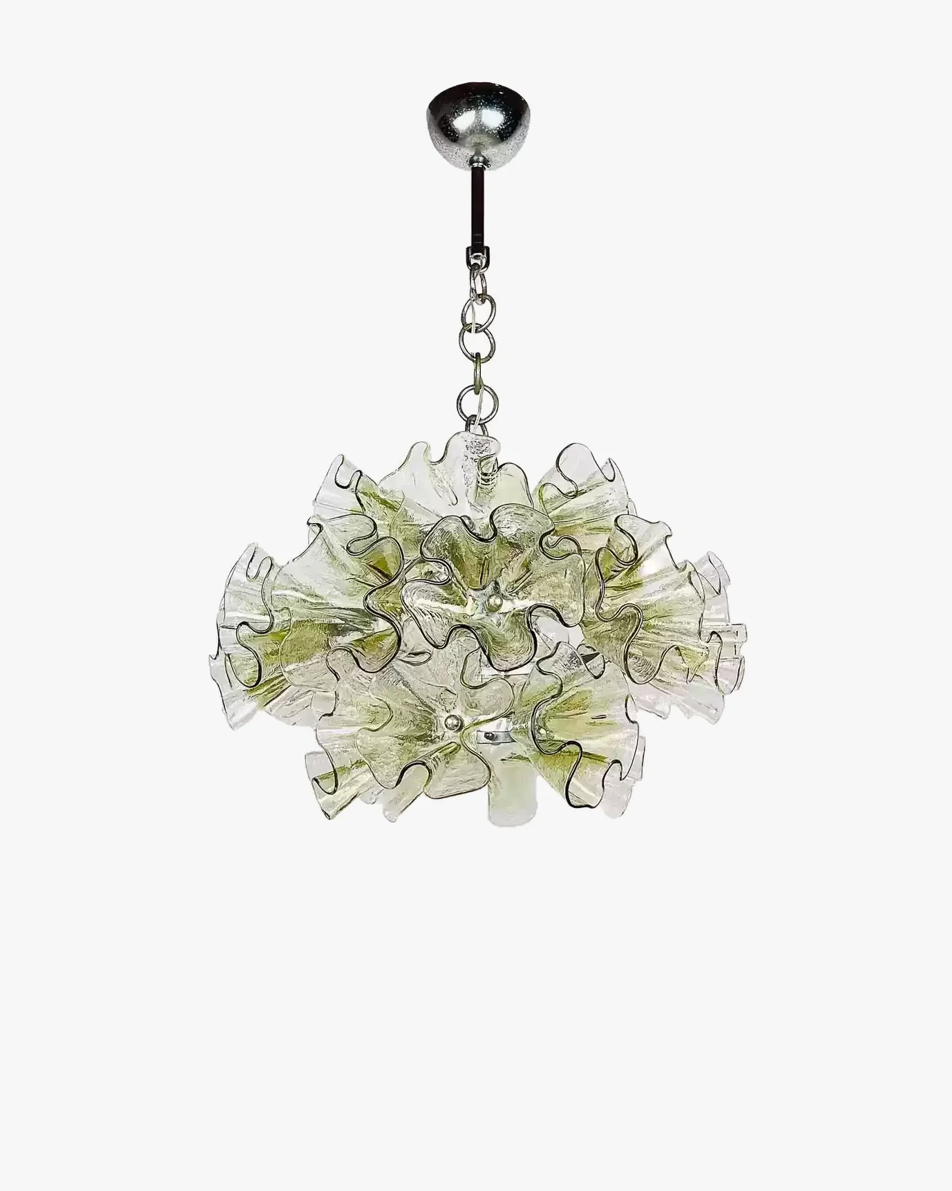 WOMO Green Glass Flower Chandelier-WM3017
