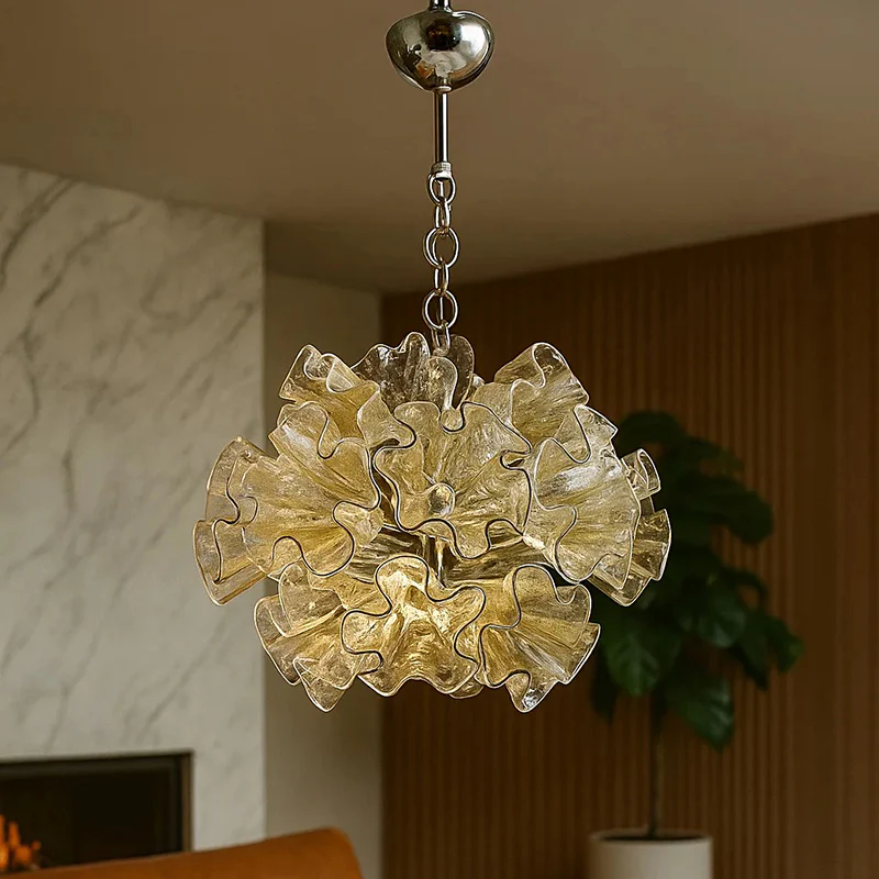 WOMO Green Glass Flower Chandelier-WM3017 - Image 3