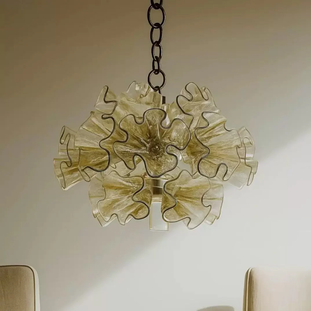 WOMO Green Glass Flower Chandelier-WM3017 - Image 4