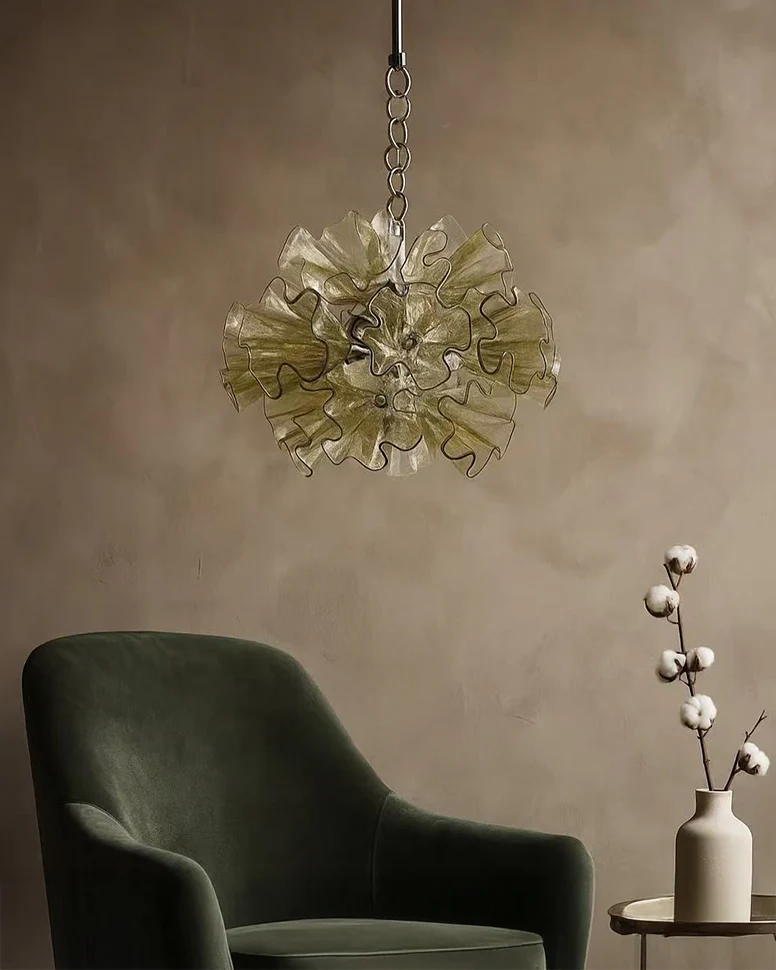 WOMO Green Glass Flower Chandelier-WM3017 - Image 5