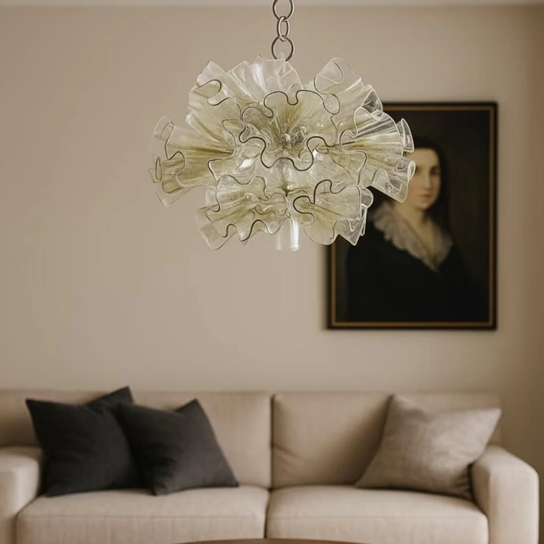 WOMO Green Glass Flower Chandelier-WM3017 - Image 8
