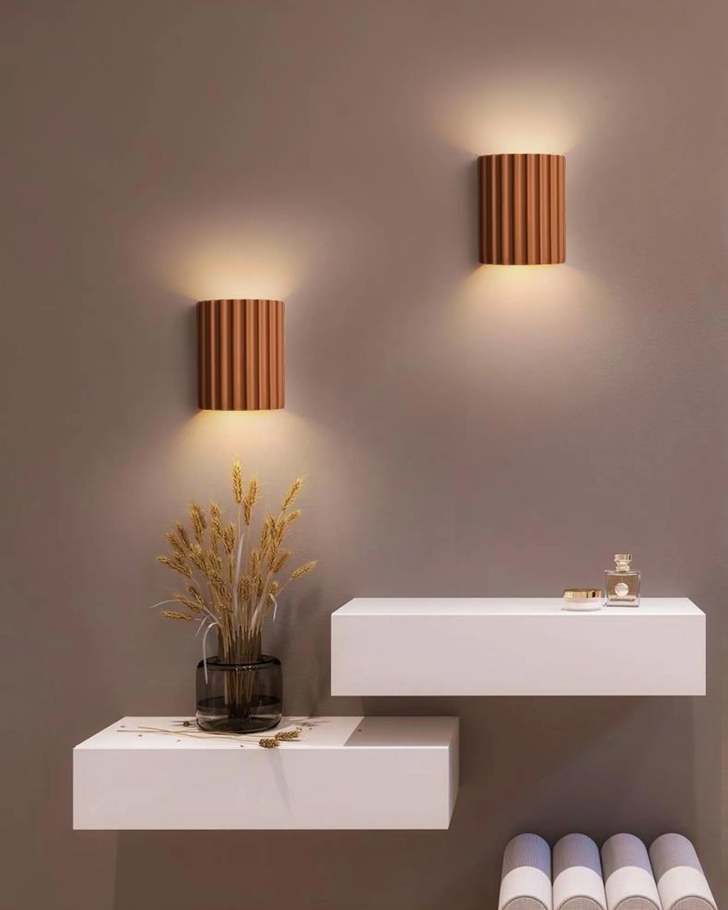 WOMO Half Cylinder Fluted Wall Sconce-WM6137 - Image 3