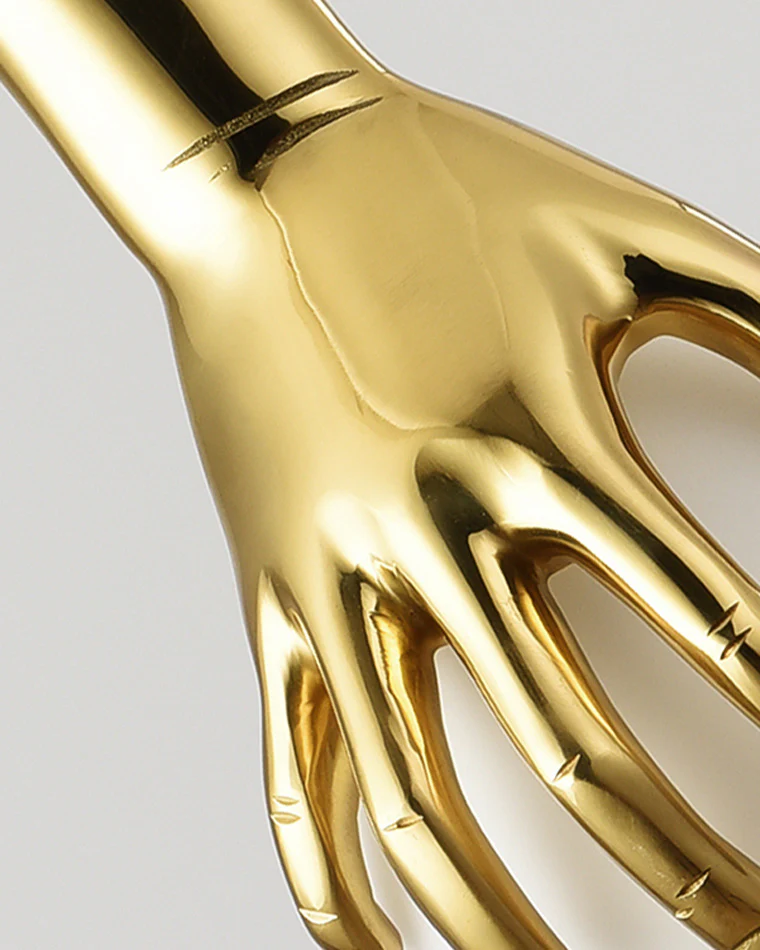 WOMO Hand Holding Globe Brass Pendant Light-WM2152 - Image 12
