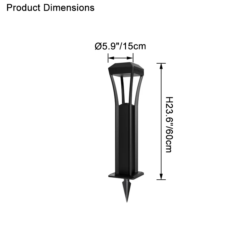 WOMO Hardwired Bollard Light-WM9053 - Image 15