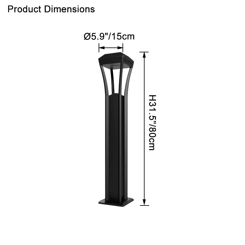WOMO Hardwired Bollard Light-WM9053 - Image 17