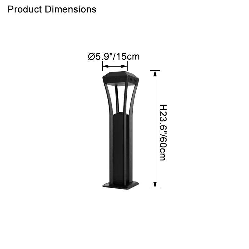 WOMO Hardwired Bollard Light-WM9053 - Image 21