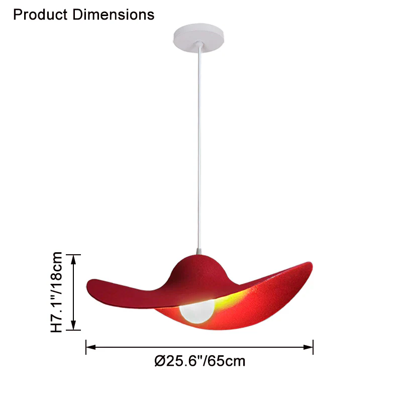 WOMO Hat Felt Pendant Light-WM2482 - Image 16