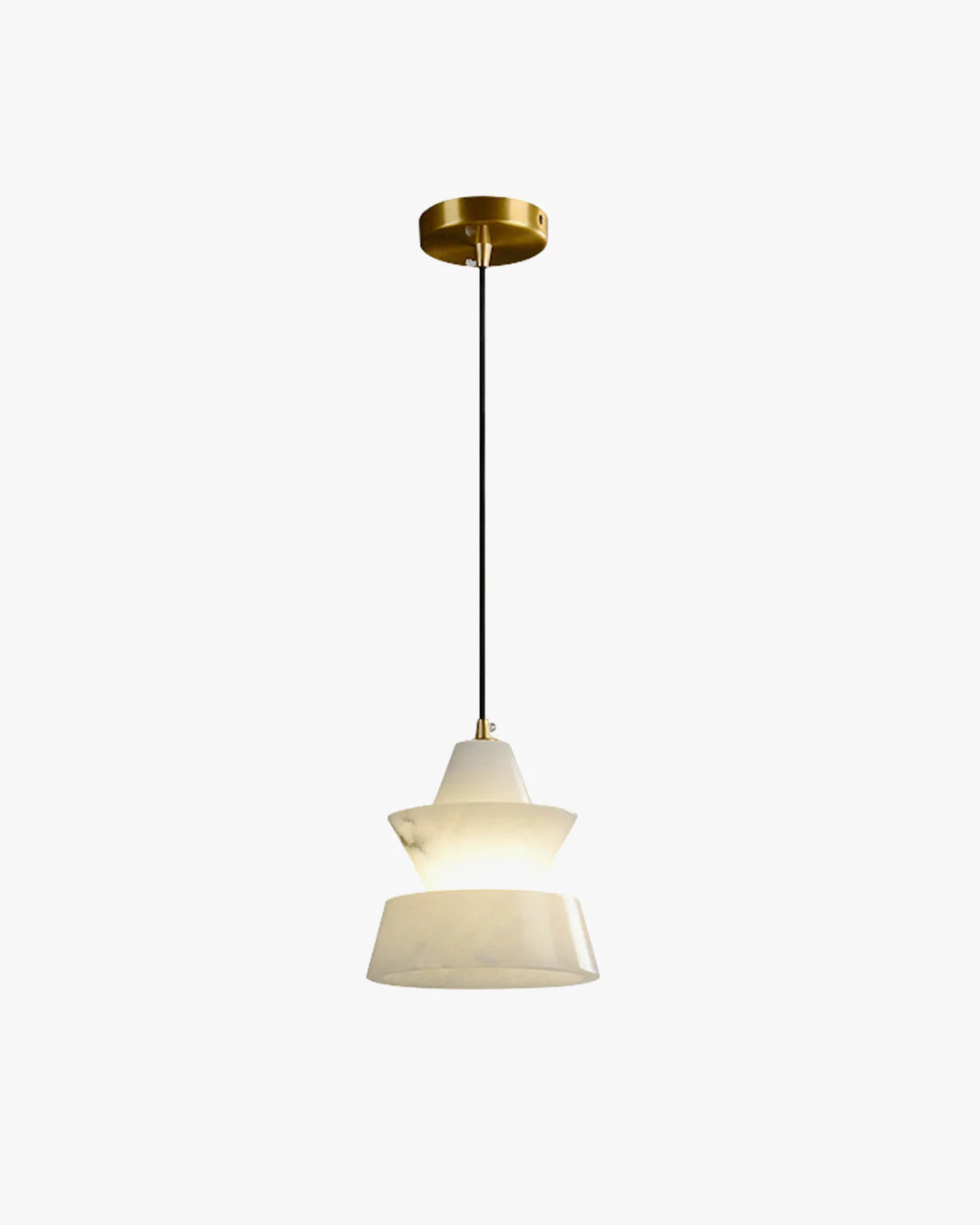 WOMO Hat Shaded Alabaster Pendant Light-WM2896 - Image 11