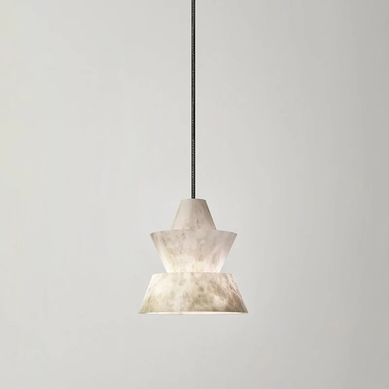 WOMO Hat Shaded Alabaster Pendant Light-WM2896 - Image 13
