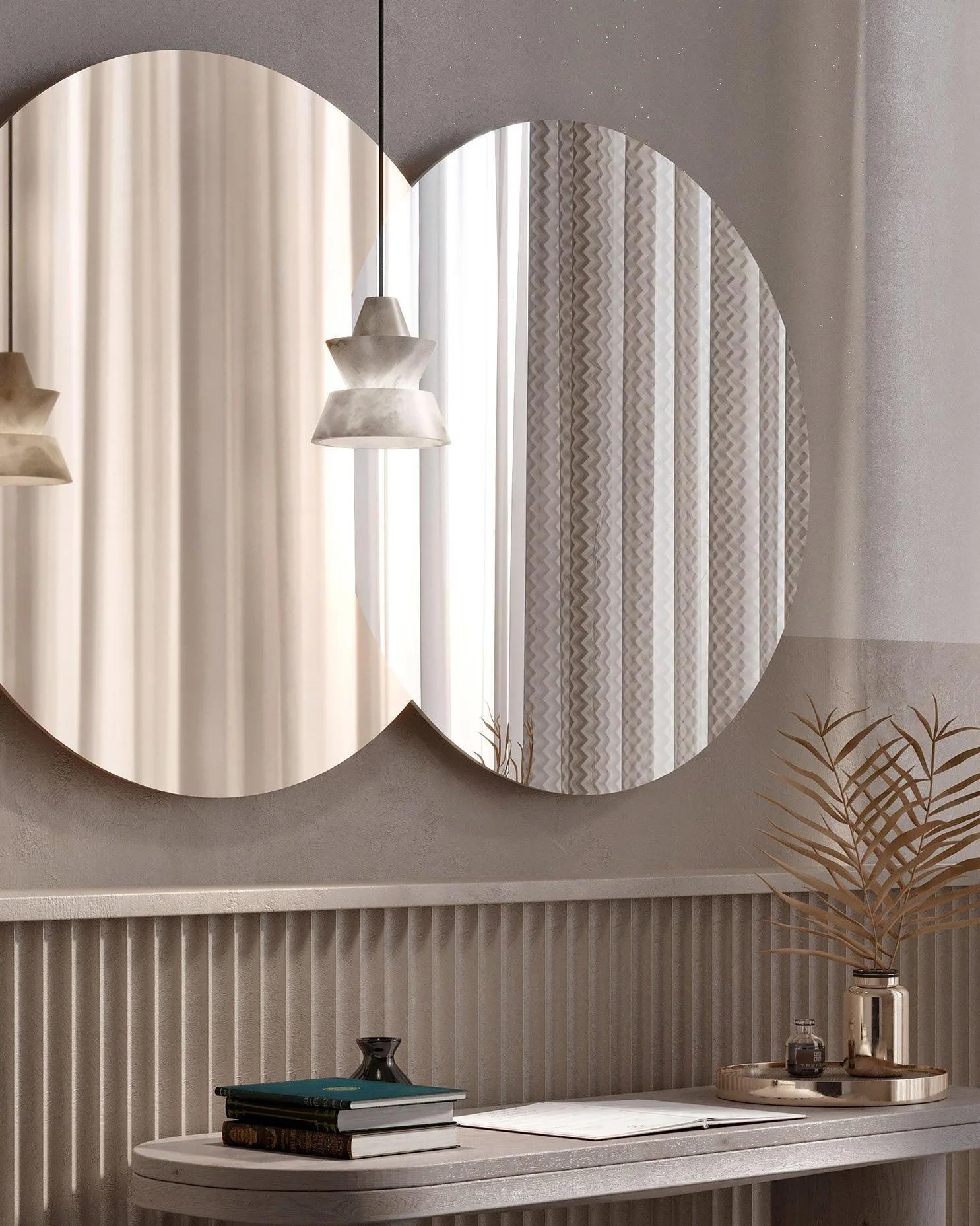 WOMO Hat Shaded Alabaster Pendant Light-WM2896 - Image 9