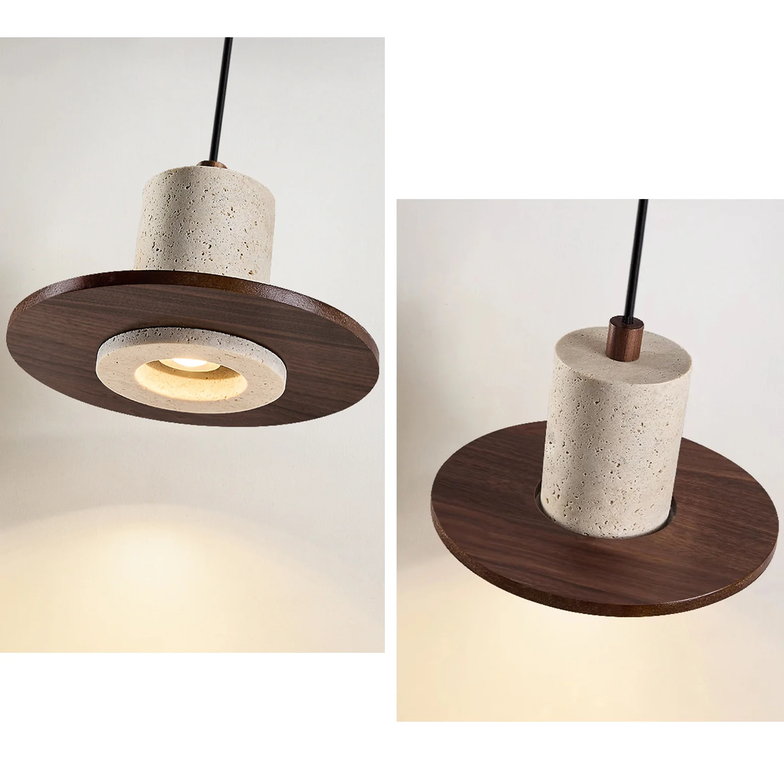 WOMO Hat Travertine Pendant Light-WM3091 - Image 7