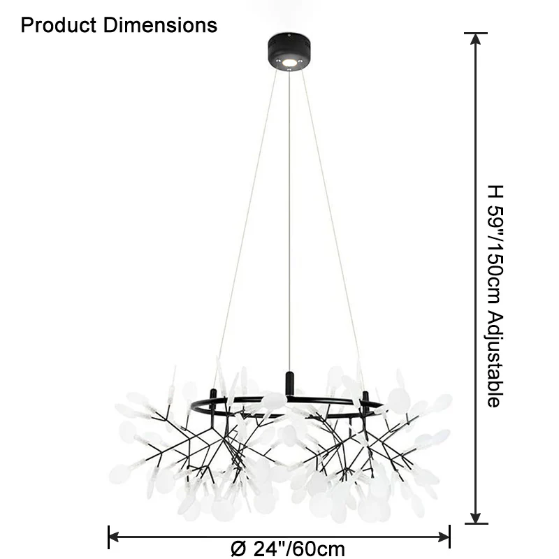 WOMO Heracleum/Firefly Round Chandelier-WM2435 - Image 55