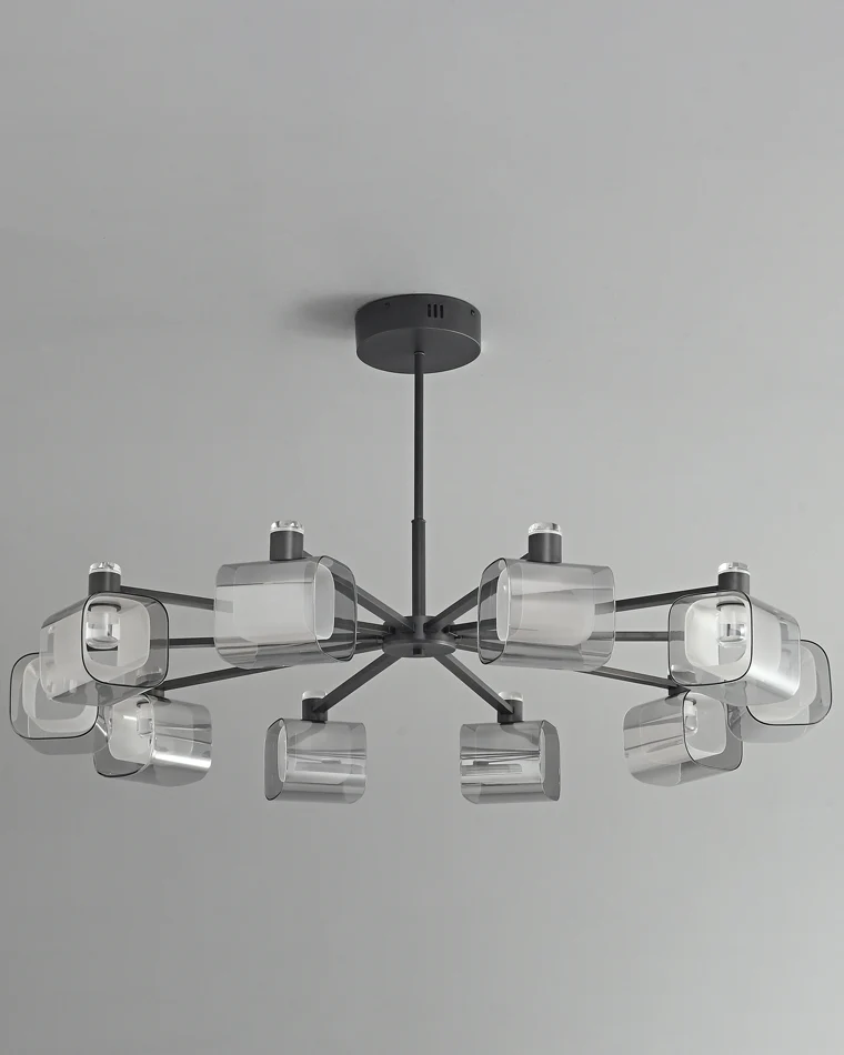 WOMO Hollow Rectangular Glass Chandelier-WM2223 - Image 15