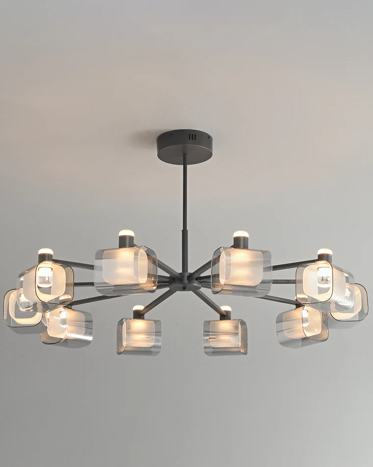 WOMO Hollow Rectangular Glass Chandelier-WM2223 - Image 16