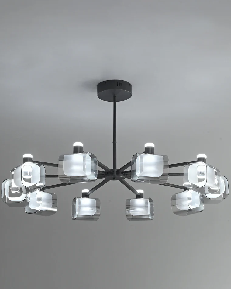 WOMO Hollow Rectangular Glass Chandelier-WM2223 - Image 19