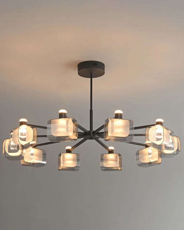 WOMO Hollow Rectangular Glass Chandelier-WM2223 - Image 20
