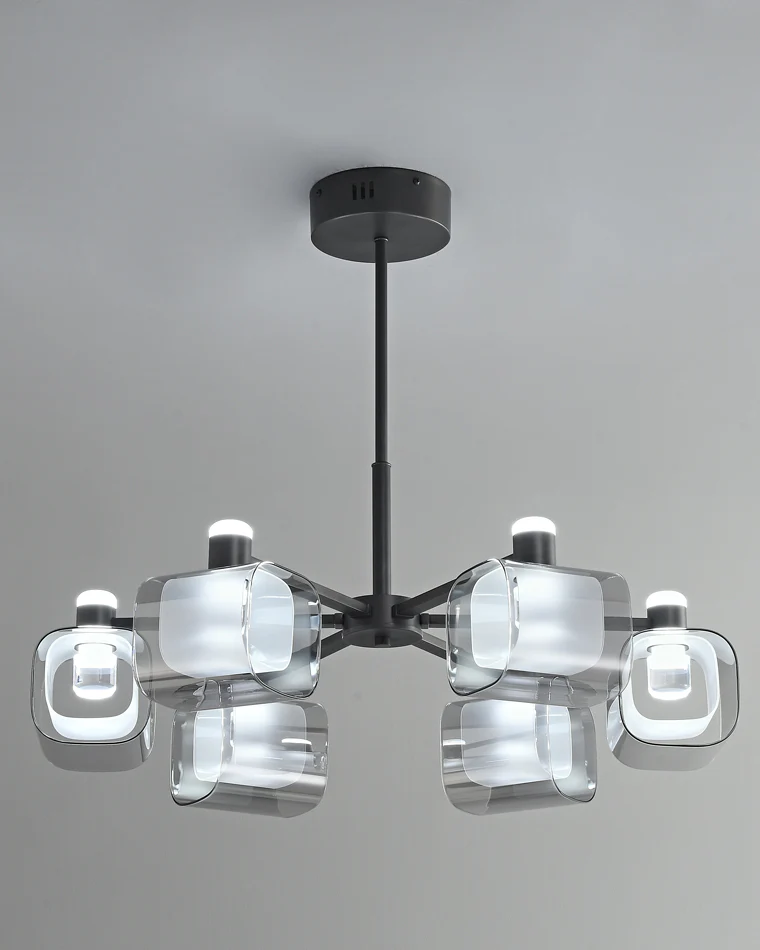 WOMO Hollow Rectangular Glass Chandelier-WM2223 - Image 28