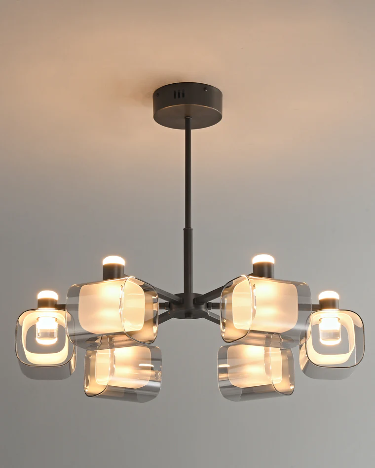 WOMO Hollow Rectangular Glass Chandelier-WM2223 - Image 29