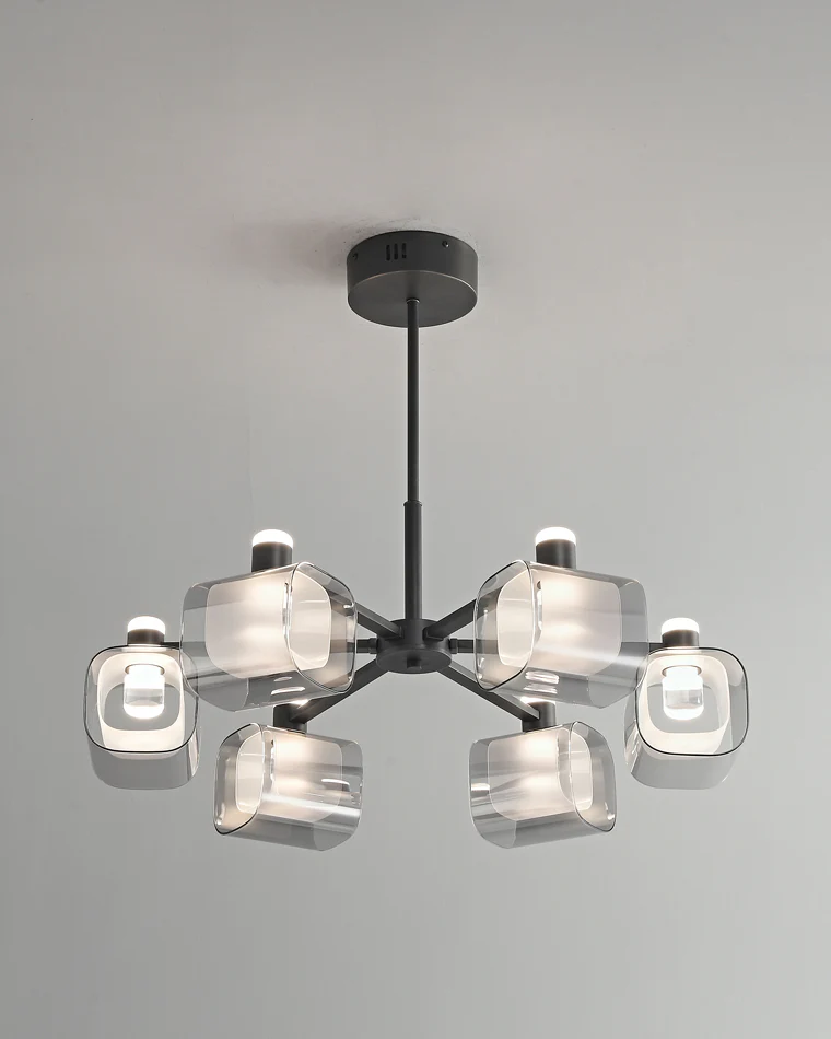 WOMO Hollow Rectangular Glass Chandelier-WM2223 - Image 30