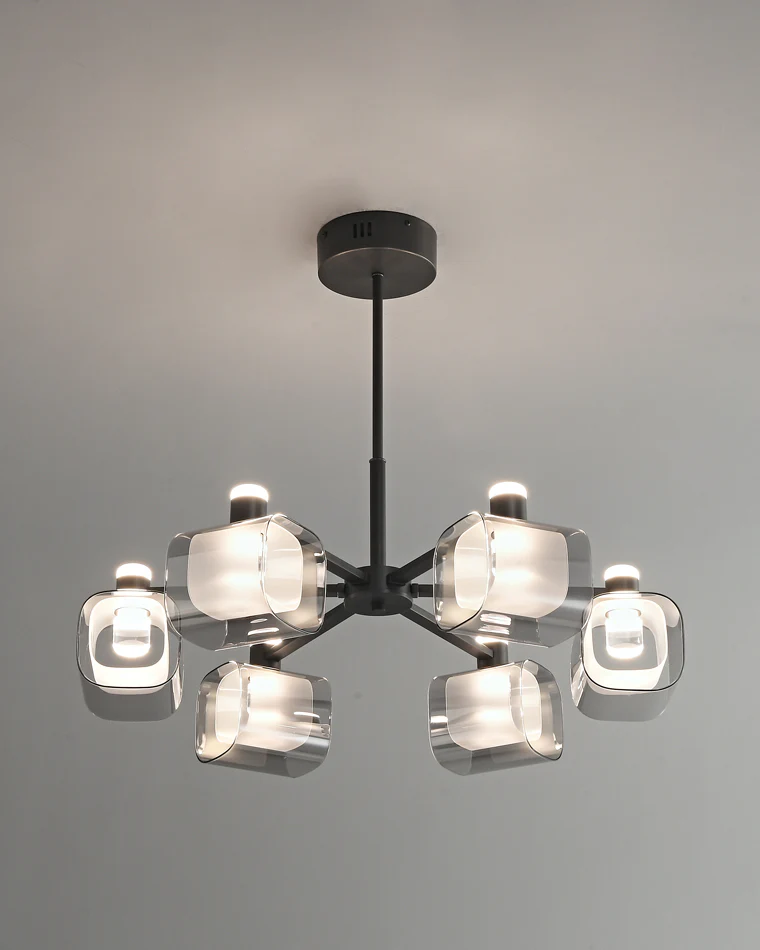 WOMO Hollow Rectangular Glass Chandelier-WM2223 - Image 31