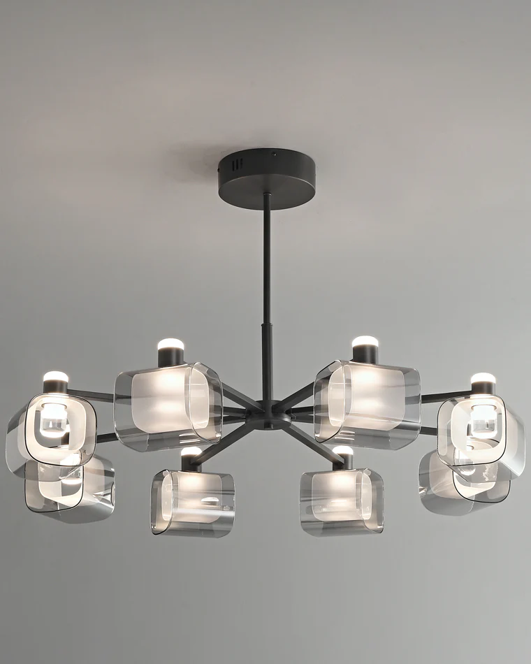 WOMO Hollow Rectangular Glass Chandelier-WM2223 - Image 34