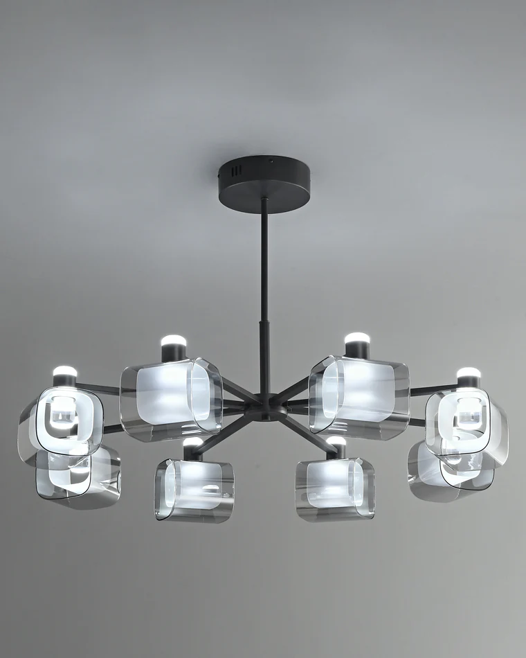 WOMO Hollow Rectangular Glass Chandelier-WM2223 - Image 36
