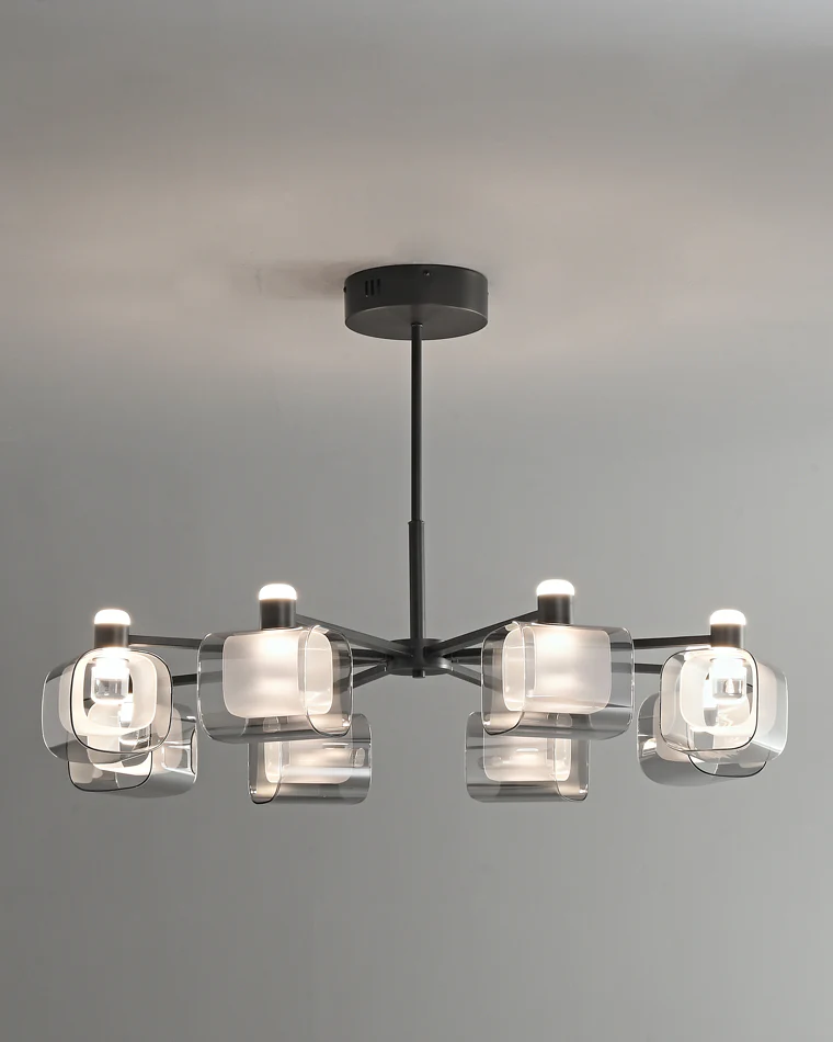WOMO Hollow Rectangular Glass Chandelier-WM2223 - Image 37