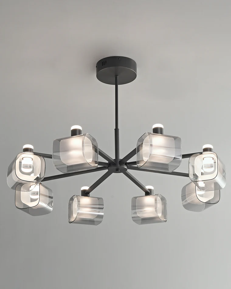 WOMO Hollow Rectangular Glass Chandelier-WM2223 - Image 38