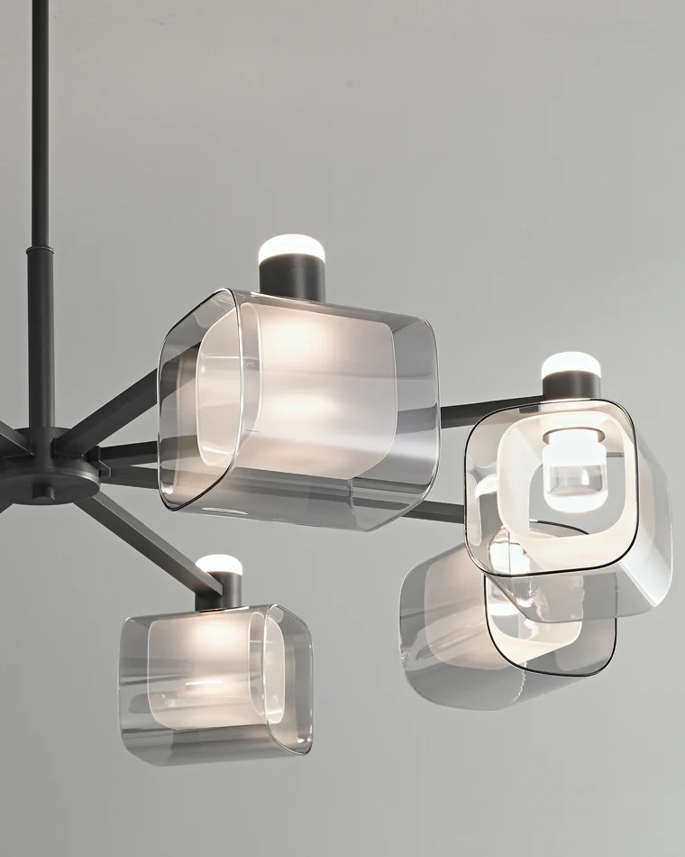 WOMO Hollow Rectangular Glass Chandelier-WM2223 - Image 39