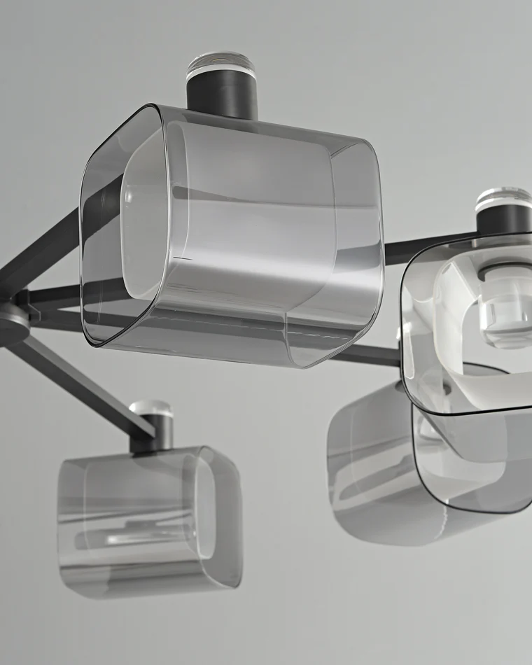 WOMO Hollow Rectangular Glass Chandelier-WM2223 - Image 40