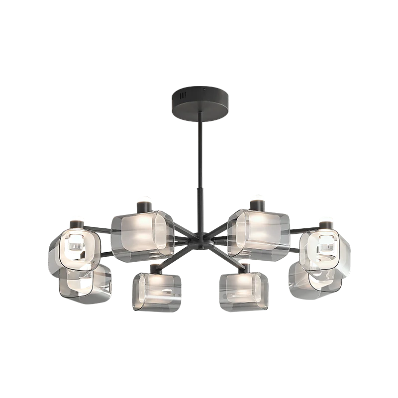 WOMO Hollow Rectangular Glass Chandelier-WM2223 - Image 41