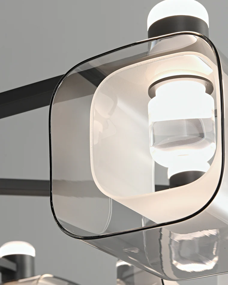 WOMO Hollow Rectangular Glass Chandelier-WM2223 - Image 44